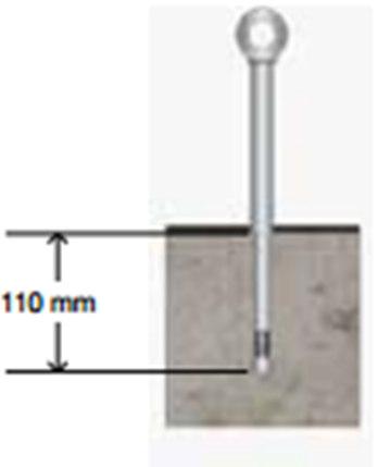 C20/25 Ukotvení pomocí injektáže maltou FIS Závitová tyč M16 Předvrtání Ø 18 mm 001 Odpovídá EN 795 PRIMO