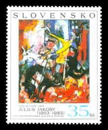 336) Július Jakoby (1903-1985): Don Quijote 335 33 Sk viacfarebná (=) b... 12,- 4,- 336 35 Sk viacfarebná (=) f... 14,- 5,- 335-336 Séria (2)... 335 PL... 336 PL... 335 FDC (=)... 336 FDC (=).