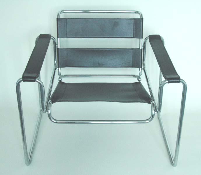 Marcel Breuer (1902-1981): křeslo Wassily (1925-1928), výroba 60. léta 20.