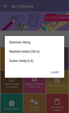 ...a rodič, kteý má na dané škole více dětí, si zde může vybrat, pro které své dítě si chce nechat zobrazit