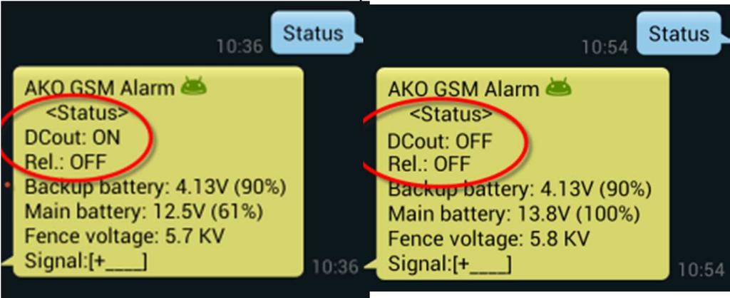 signalizační zařízení ** Spínací výstup Alarm: Alarm: Funkce zapnutí a vypnutí (Power ON a Power OFF je popsána v bodě Chyba!