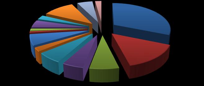Střední Čechy Jihozápad Severo-západ Severo-východ Jihovýchod Střední Morava Moravsko-slezsko 2% 7% 15% 13% 11% 30% 14% 8% Při srovnání Grafu 1 a 2 jasně vidíme změnu podílu
