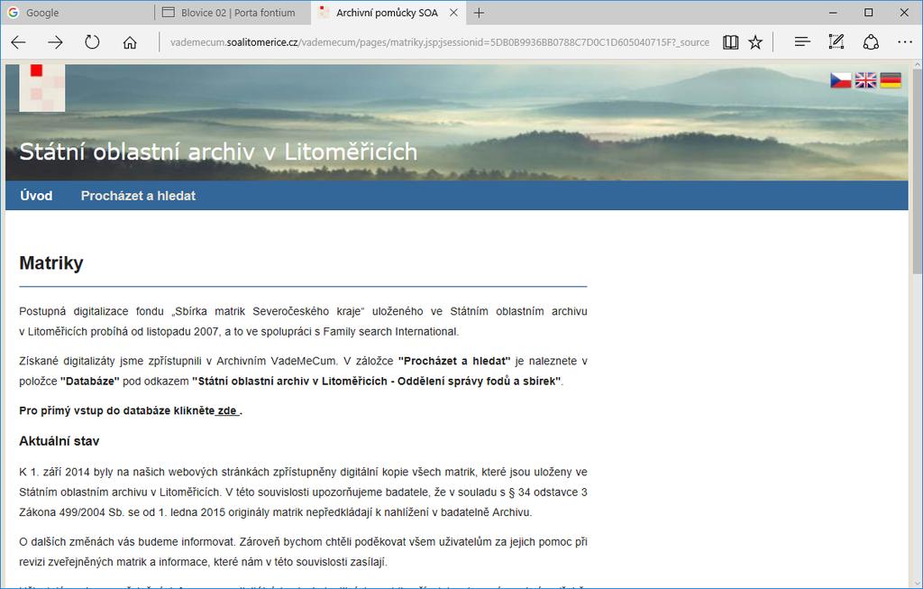 Vybereme volbu Matriky 2.