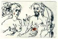 bris Satyr a nymfa (2000) a Europa a býk (2003). Celkem pro mě a moji paní Mílu vytvořil J. Dajč devět exlibris; poslední, Krasojezdkyně a klaun, je z roku 2016. Svoji věrnost k exlibris J.