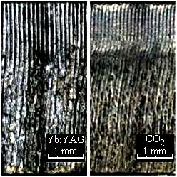 Pro řezání mají oba výše zmíněné laserové systémy své výhody i nevýhody, jimiž se navzájem stále ještě doplňují a pro něž je stále více zjevná převaha jednoho vůči druhému, jež vyúsťuje v nahrazování
