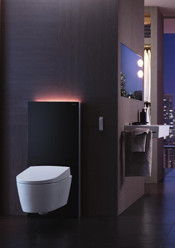 GEBERIT MONOLITH PLUS ZÁŘIVÁ HVĚZDA Sanitární modul Geberit Monolith Plus je opravdový všeuměl.