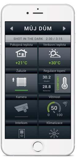 Aplikace pro všechny inels dokáže řídit VŠE tepelnou pohodu (HVAC vytápění, ventilaci, chlazení), osvětlení, stínící techniku a další spotřebiče.