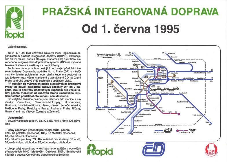 ROPID organizuje integrovanou dopravu už 25 let historický seriál 2. díl Zavedení prvního vnějšího tarifního pásma od 1.