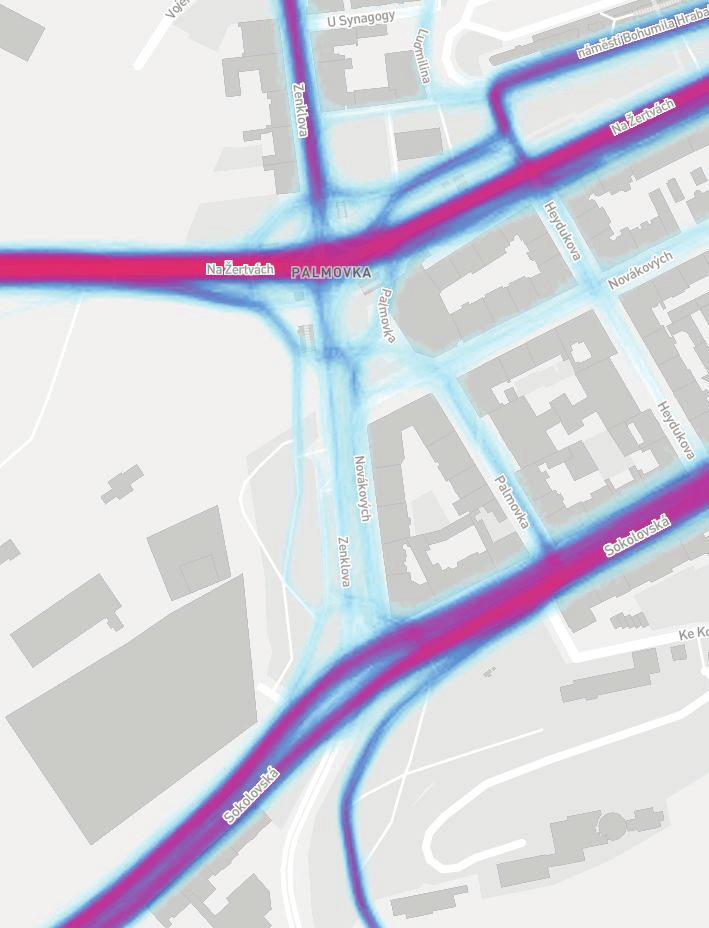 ROBLÉMY A OTŘEBY CYKLISTICKÉ DORAVY - OBECNĚ Jízda na kole je v oblasti křižovatky povolena, což je zásadní (pozitivní) pro poptávané severo-jižní či východo-západní vazby v území (jsou či budou zde