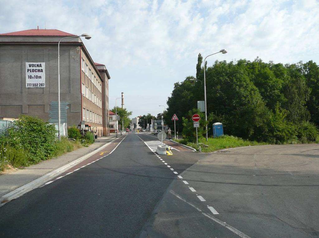 cyklistického pruhu v