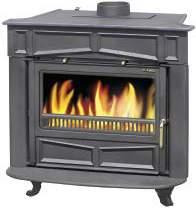 tah komínu 10 Pa 11 kw Rozměry (š x v x h) 485 x 1187 x 430 mm Hmotnost 121 kg Vytápěcí schopnost 160 m 3, litinová, černá 008308