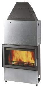 dřeva 1,1 4,5 kg/h 7,3 16,6 kw výměníku 10,5 kw Rozměry (š x v x h) 754 x 1300 x 627 mm Hmotnost 138 kg Vytápěcí schopnost 146 332 m 3 Prům.