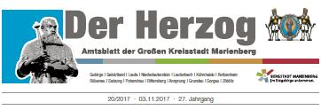 Öffentlichkeitsarbeit / Práce s veřejností Im November 2017 wurde eine Projektinformation im Stadtblatt Marienberg Der Herzog und in Fachzeitschriften gedruckt.