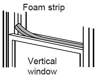 Fenêtre verticale Fenêtre horizontale 67,5 cm ~ 123 cm 67,5 cm ~ 123 cm 6. Abaissez/fermez la fenêtre jusqu à ce qu elle maintienne solidement la barre coulissante en place. 7.