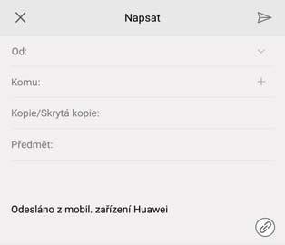 Zprávy a e-mail 2 Klepněte na. 3 Klepněte na Od: vyberte e-mailový účet, který chcete použít. 4 Zadejte jednoho nebo více příjemců.