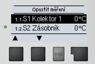 Měřené hodnoty 1. - Měřené hodnoty Menu 1. Měřené hodnoty slouží k zobrazení aktuálních teplot. Jaké hodnoty se budou zobrazovat závisí na zvoleném programu a modelu regulátoru.