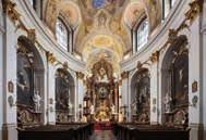 Se stavbou bylo započato roku 1768. Barokní styl, uplatněný při stavbě, byl již silně ovlivněn nastupujícím klasicismem. Kostel byl vymalován freskami brněnského malíře Josefa Šterna.
