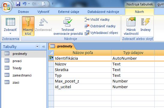 prepájanie súvisiacich údajov z viacerých tabuliek Ktoré polia nie sú vhodné na primárny kľúč? Meno, Adresa, Dátum a iné, lebo údaje v nich sa môžu opakovať alebo sa môžu meniť.