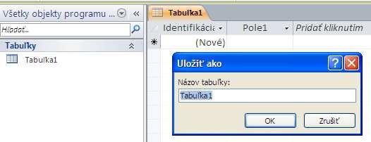 Následne klikneme pravým tlačidlom myši na názov tabuľky a z kontextového menu vyberieme možnosť Premenovať. Potom môžeme zadať nový názov tabuľky.