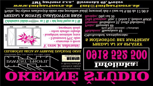 alebo prenajmem garáž na Budovateľskej ul. vo VV. Tel: 057 443 17 10 pozemok 70 á vo Vranove - Čemernom. Tel: 057 446 30 22 pozemok pri Zempl. Šírave. Tel: 0908 622 408. rod. dom v Jastrabí.