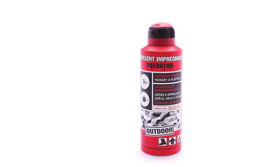 Predator Outdoor Impregnace Impregnační repelent s insekticidním účinkem s vysokou persistencí.
