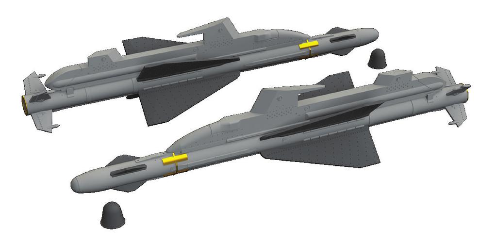 648433 R-23T missiles for MiG-23 1/48 Eduard/Trumpeter Brassinová sada - raketové