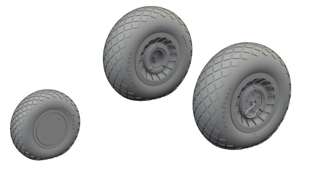 672205 B-25 wheels 1/72