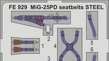 33201 F-5E seatbelts STEEL 1/32 Kitty Hawk