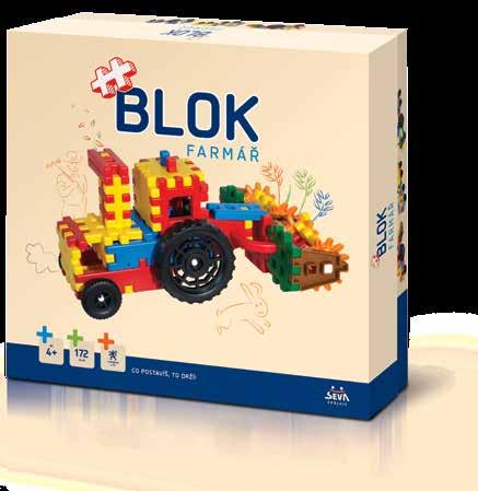 Blok farmář Můžete sestavit traktor s vozíkem nebo