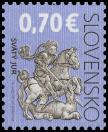 .. Sektorové piktogramy 1, 2, 3, 4 v pravom dolnom rohu PL. CMYK, HZ sprava-doľava. 2011, 28. 1. * Kultúrne dedičstvo Slovenska: Kostol sv. Juraja vo Svätom Jure * výplatná známka * N: R.