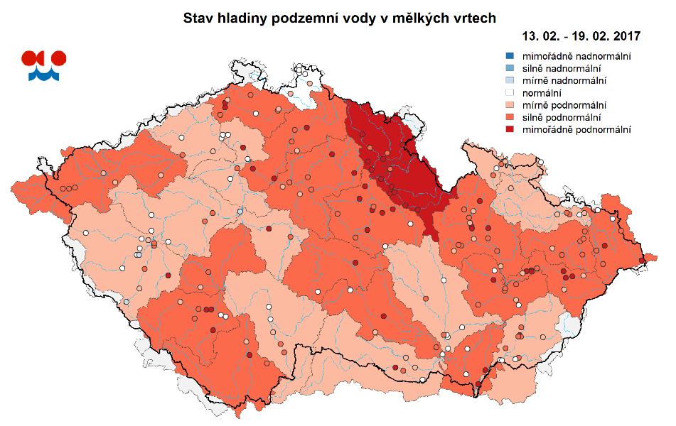 Stav hladiny podzemní vody v