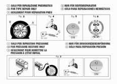 PALUBNÍ DESKA A SADA NA RYCHLOU OPRAVU PNEUMATIK FIX & GO AUTOMATIC Sada pro rychlou opravu pneumatik Fix & Go Automatic je uložena v zavazadlovém prostoru v příslušném pouzdře.