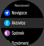 Úprava nastavení Veškeré nastavení hodinek můžete provádět buď přímo v hodinkách nebo prostřednictvím webu Suunto Movescount.