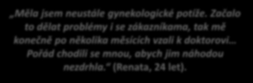 doktor mi dal antibiotika (Martina, 31 let). Měla jsem neustále gynekologické potíže.