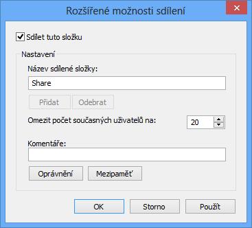 Pokročilé sdílení