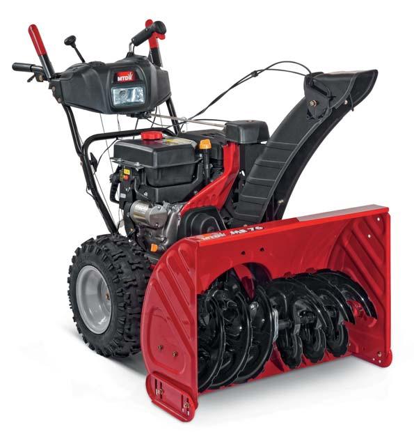 600 min -1, 277 cm³ MTD SnowThorX 80 OHV, 4-taktní, 5,4 kw, 3.