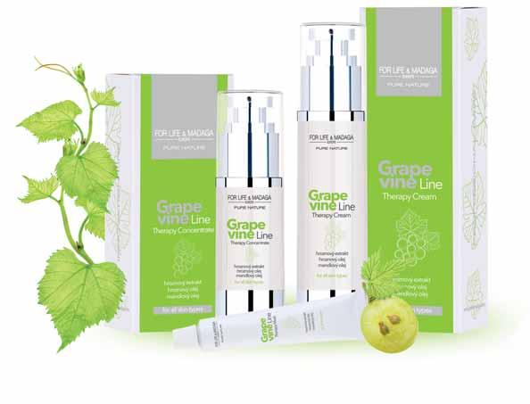 GRAPEVINE LINE THERAPY Mikroemulzní řada na bázi BIOaktivních ingrediencí pro všechny typy pleti vyjma velmi mastné SPECIÁLNÍ VINNÁ ŘADA obsahující unikátní účinnou složku δ-viniferin.