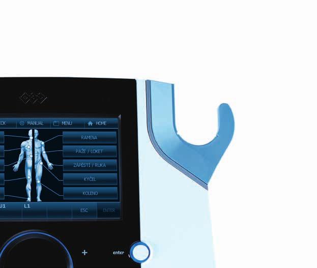 UCELENÁ ŘADA APLIKÁTORŮ A PŘÍSLUŠENSTVÍ Bezobslužný ultrazvukový aplikátor HandsFree Sono TM pro úsporu času Ergonomické předehřívané ultrazvukové hlavice Kompletní nabídka laserových sond a sprch