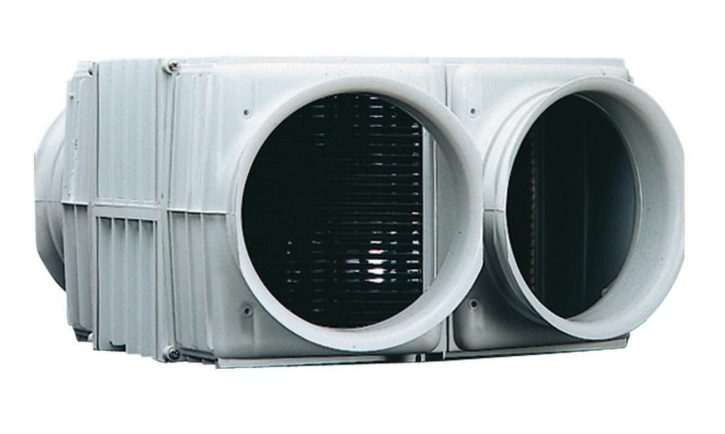 Potrubní rekuperátory : HR HR500DP (HEU) Provedení bez ventilátorů 70% účinnost rekuperace tepla Potlačení kondenzace vlhkosti a vzniku plísní Nástavce pro napojení potrubí Ø200/250/315mm Snadná