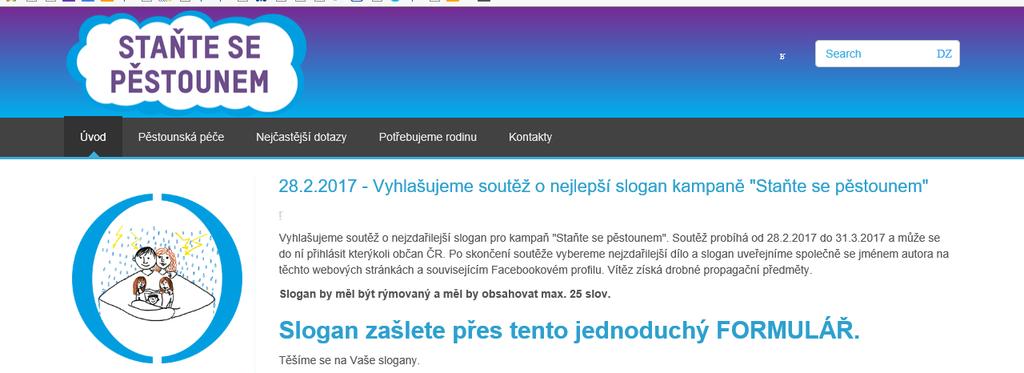 VYHODNOCENÍ PLÁNU AKTIVIT IV. SOUTĚŽE Plán aktivit na rok 2017 zahrnoval mimo jiné pravidelné vyhlašování soutěží prostřednictvím webových stránek a facebookového profilu.