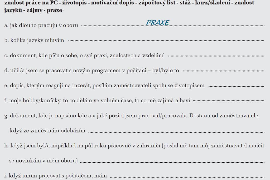 6. Slovní zásoba Přečtěte si definice (= vysvětlení).