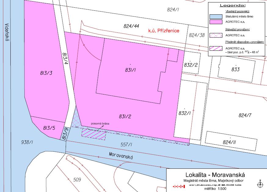 7. pronájem části pozemku p.č. 557/1 ostatní plocha - silnice o výměře 48 m2 v k. ú. Přízřenice (informace o uvedeném záměru a dalším postupu i mapové podklady k nahlédnutí Vám poskytne Mgr.