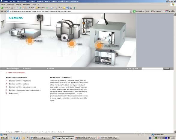 Podpora Další informace o aplikacích v oblasti čerpadel, ventilátorů a kompresorů www.siemens.com/pumps www.siemens.com/fans www.