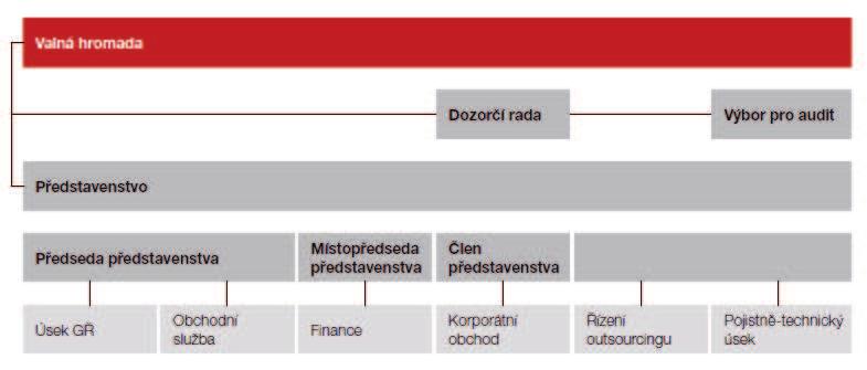 Ostatní hlavní výbory podporující představenstvo: výbor pro řízení rizik, finanční výbor, výbor pro neživotní pojištění. ZMĚNY V ŘÍDÍCÍM A KONTROLNÍM SYSTÉMU Představenstvo (ke dni 31.
