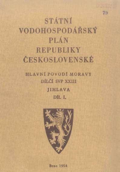 Vodohospodářské plány Skutečně prvním moderním vodohospodářským plánem u nás byl Státní vodohospodářský plán republiky Československé 1954 Byl zpracovaný v letech 1949 1953 reagoval na prudký rozvoj