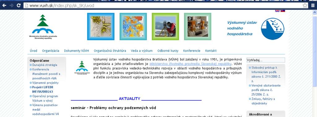 Databáza IMZZ on-line Databáza IMZZ je tvorenáa prevádzkovanána Výskumnom ústave