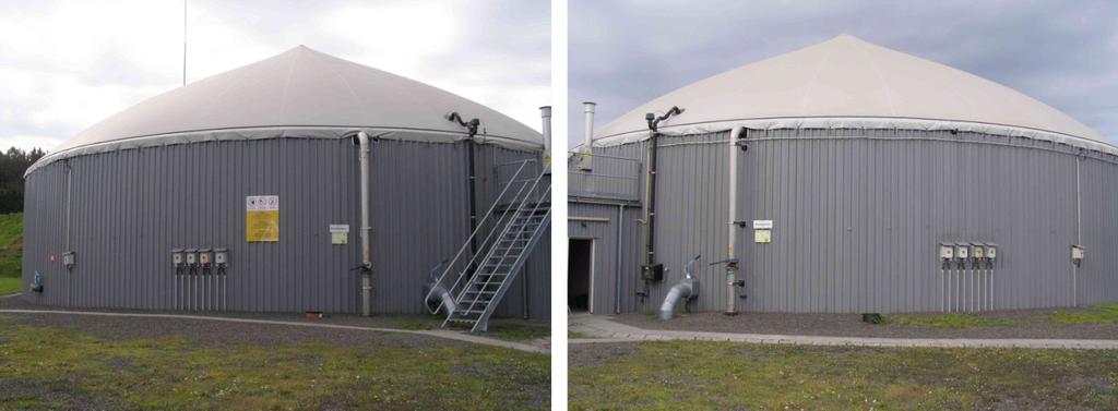 Obr. 11: Fermentory (foto autor) Dofermentor Dofermentor je o něco větší, rovněž železobetonová kruhová nádrž o průměru 29 metrů, výšce 6 metrů a zapuštění do hloubky 1 metr.