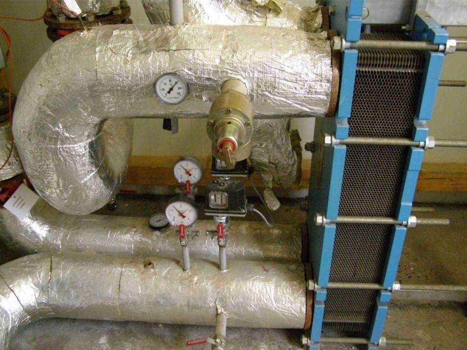 Obr. 18: Sekundární výměník tepla (foto autor) Fléra Fléra je název pro speciální bezpečnostní hořák na nevyužitelný bioplyn.