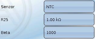 Vstupy Tabulka s hodnotami odporu u různých typů čidel Teplota [ C] 0 10 20 25 30 40 50 60 70 80 90 100 PT1000 [Ω] 1000 1039 1078 1097 1117 1155 1194 1232 1271 1309 1347 1385 KTY (2kΩ) KTY (1kΩ) [Ω]