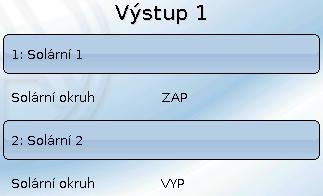 Výstupy Zobrazení spojení Pokud si vyberete tento symbol, zobrazí se pro